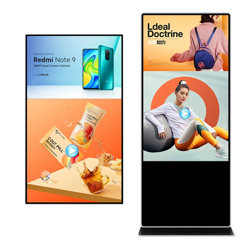 Commercial Ads Screen Led Advertising Player 19 - 65 Inch Wall Mount Media Player Digital Signage And Displays
