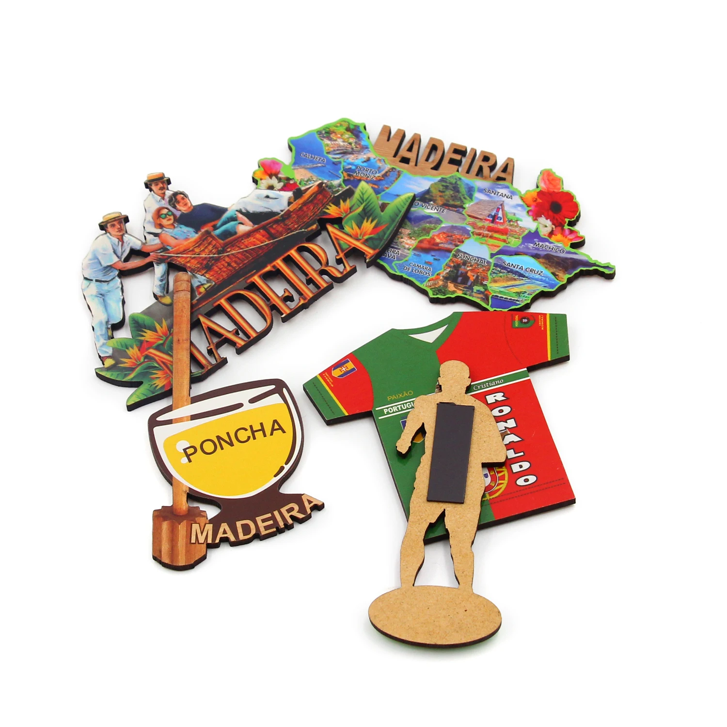 China custom made souvenir Fridge Magnet Wholesale wood spanish MDF fridge magnet