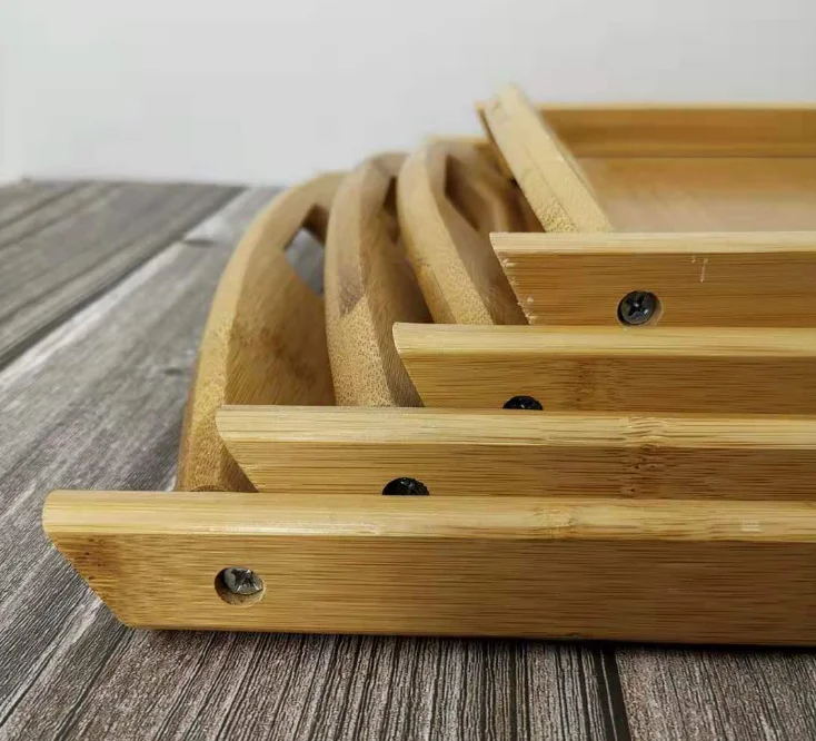 High quality Square bamboo and wood kitchen draining tray