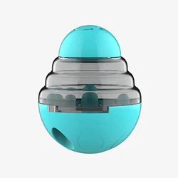Amazon hot sale dog puzzle toy feeding bowl dispensing toys plastic dog toy leakage ball