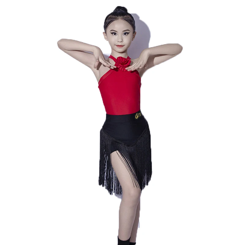 Girls Stretchy Dance Outfits Latin Salsa Ballroom Costumes