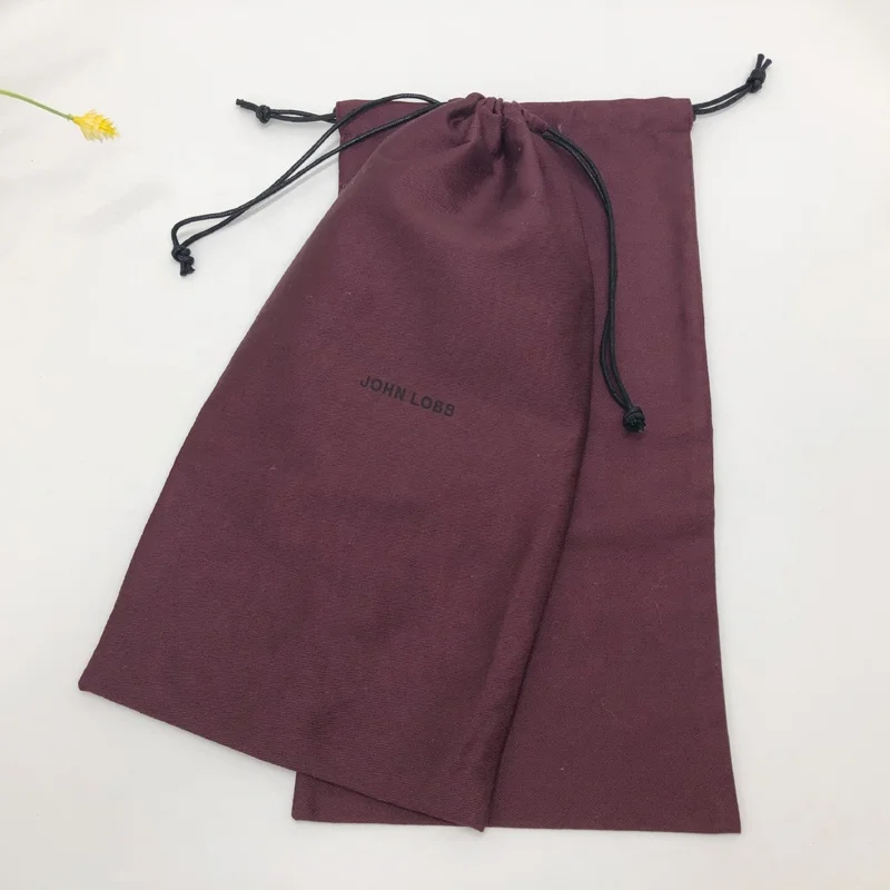 Custom Twill Cotton Canvas Dust Bag Fabric Shoe Bag With LOGO
