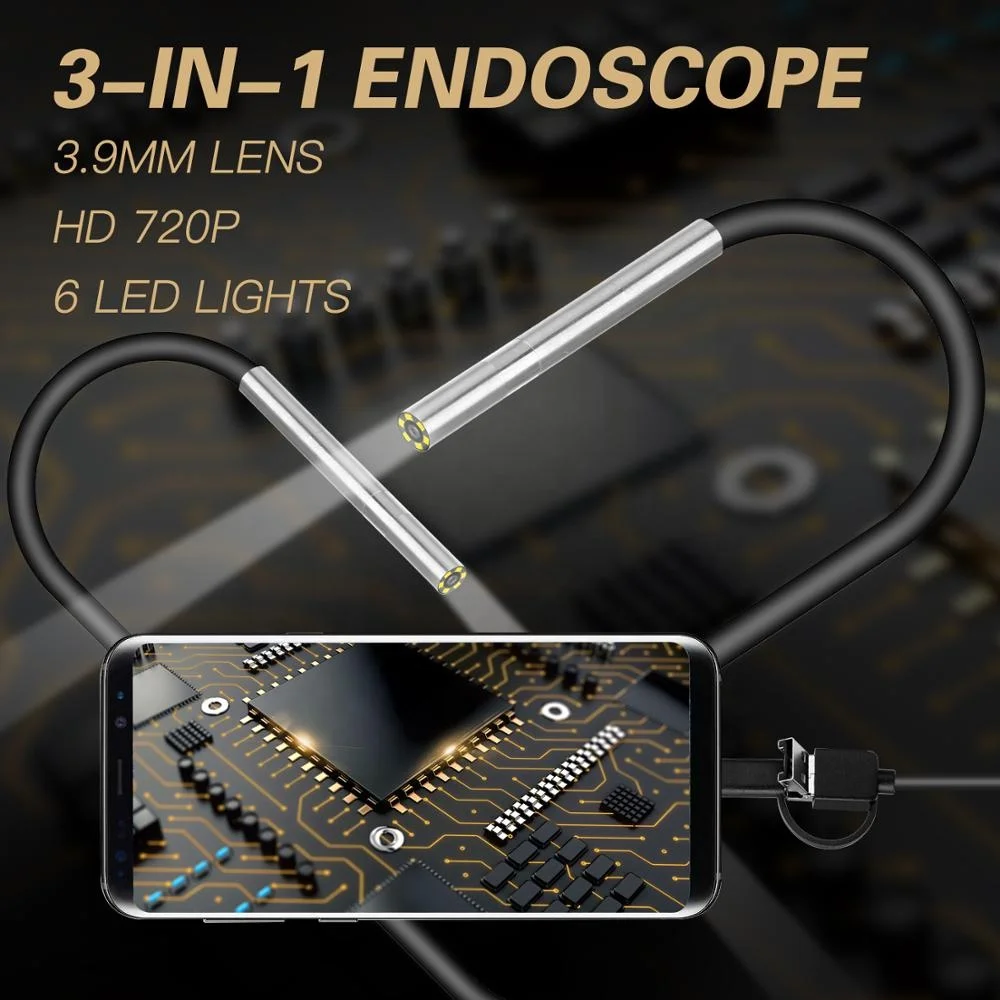 3 in 1 endoscope 3.9mm worlds smallest hd digital video camera