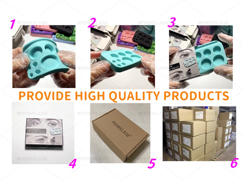 Lash Lift Palette Brow Lamination Pallet Lifting Tint Tray Reusable Silicone Dye Plate Dish Perm Container