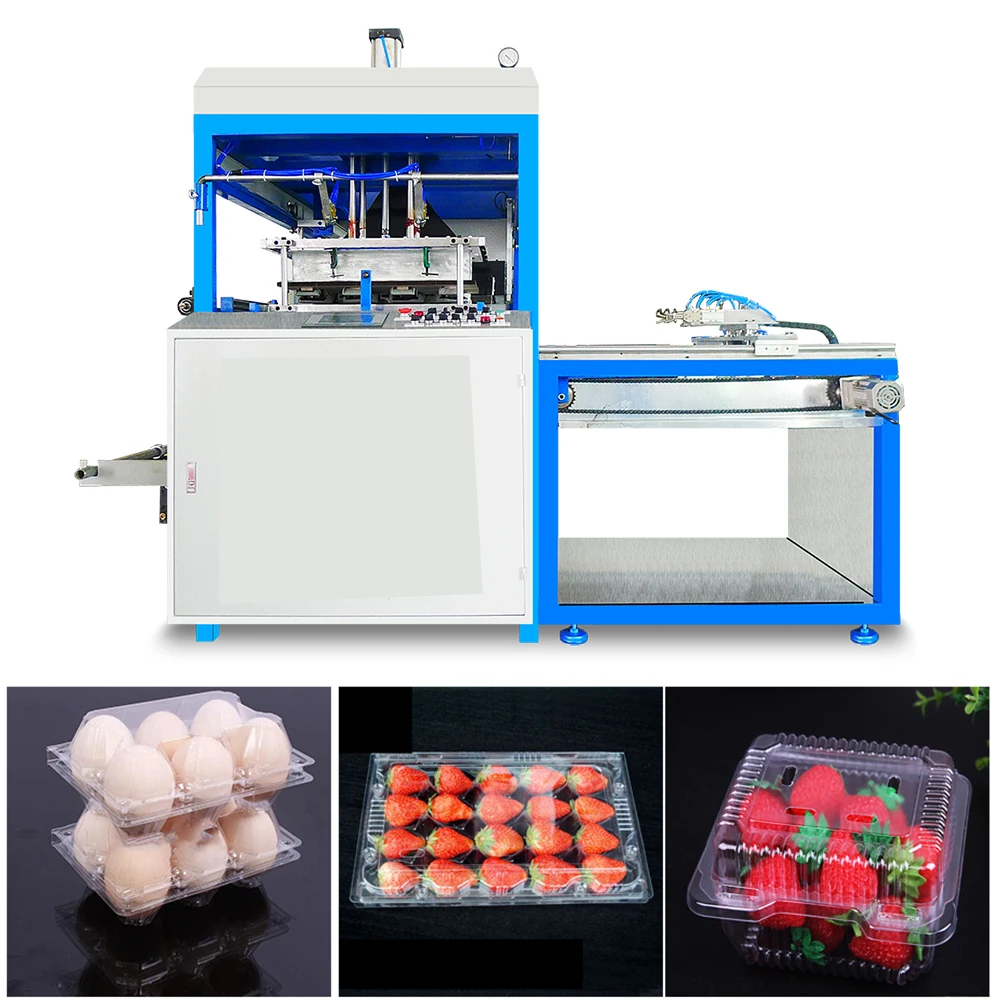 Plastic thermoforming egg tray blister forming machine disposable food container making