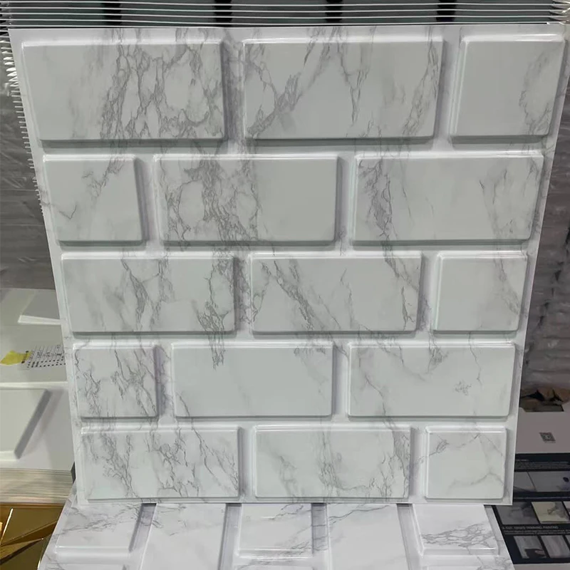 Interior decorpvc marble sheets coating marble 3d wall panels pvc wall sticker high quality waterproof
