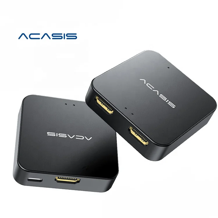 Acasis HD-compatible Splitter 1 in 2 Out Switch Switcher Supports 3D 4K@30HZ Full HD1080P For Xbox PS4 PS3 Monitor Display