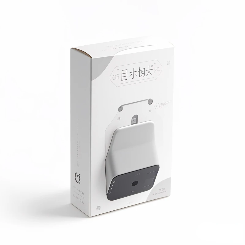 Rectangular Electronic Products Box Mobile Phones USB Data Charging Cable Earphone Packaging Gold Foil Stamping Made Paperboard