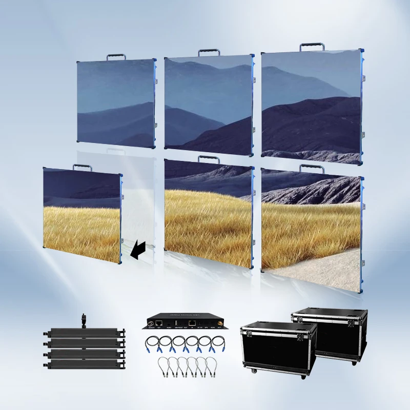 Ultra-thin indoor and outdoor advertising Led display P2.604 video wall LCD portable splicing screen