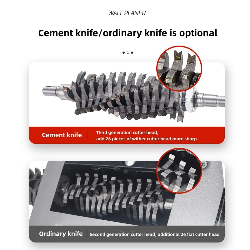 Hand-held Automatic Dust-Free Scrapping Putty Powder Building Wall Artifact with Polishing Feature Electric Wall Planer