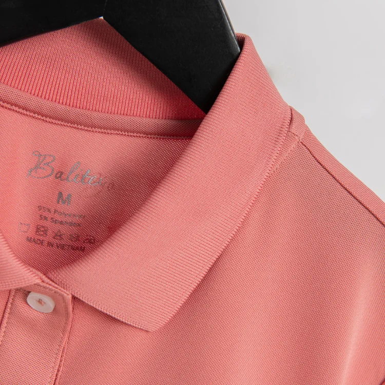 Best Quality Polo Shirt For Women Sustainable Outdoor Sport Embroidery Logo Plastic Bag Package From Vietnam Factory