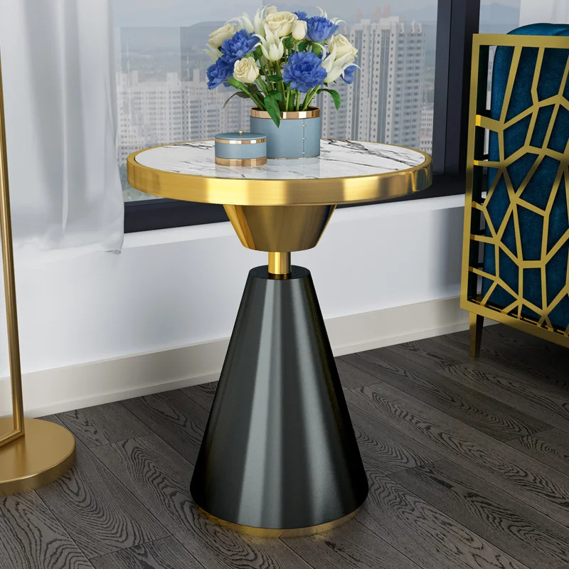 Gold Finish Designer Nesting Side Table Metal Furniture Nightstands Sofa End Table Decorative Living Room Tables Home Decor