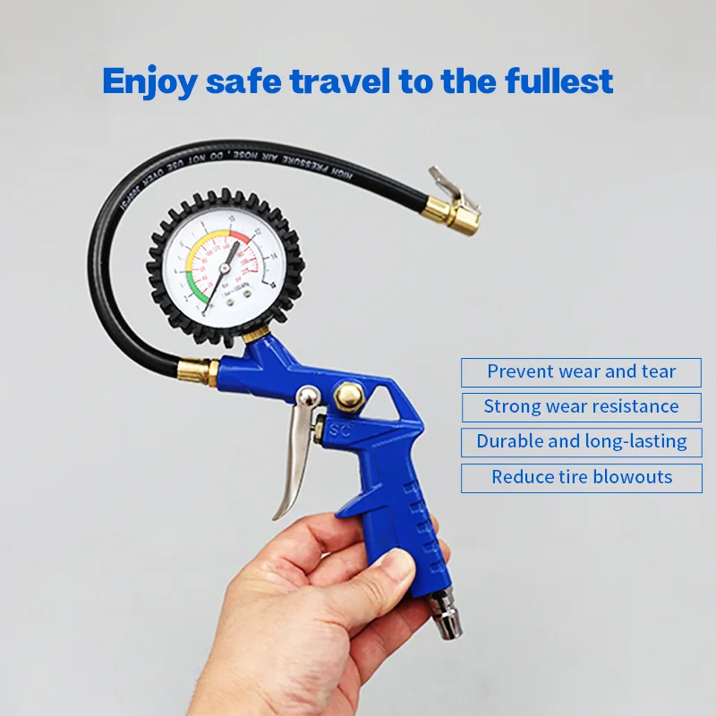 Inflation gauge kit Tyre pressure gauge air pressure  Portable manual lithium material car automotive tire inflate tire pressure