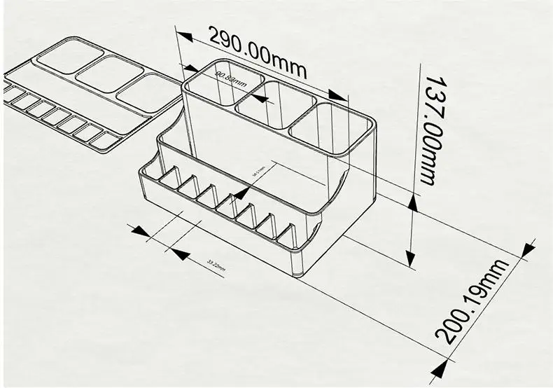 Multifunctional storage rack, bathroom toothbrush, office desk storage box, kitchen spice classification, cosmetics storage