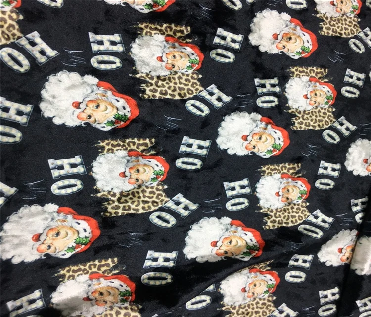 Горячая распродажа Рождественский черный цвет узор пользовательский дизайн бархатная ткань онлайн оптовая продажа двор для обивки