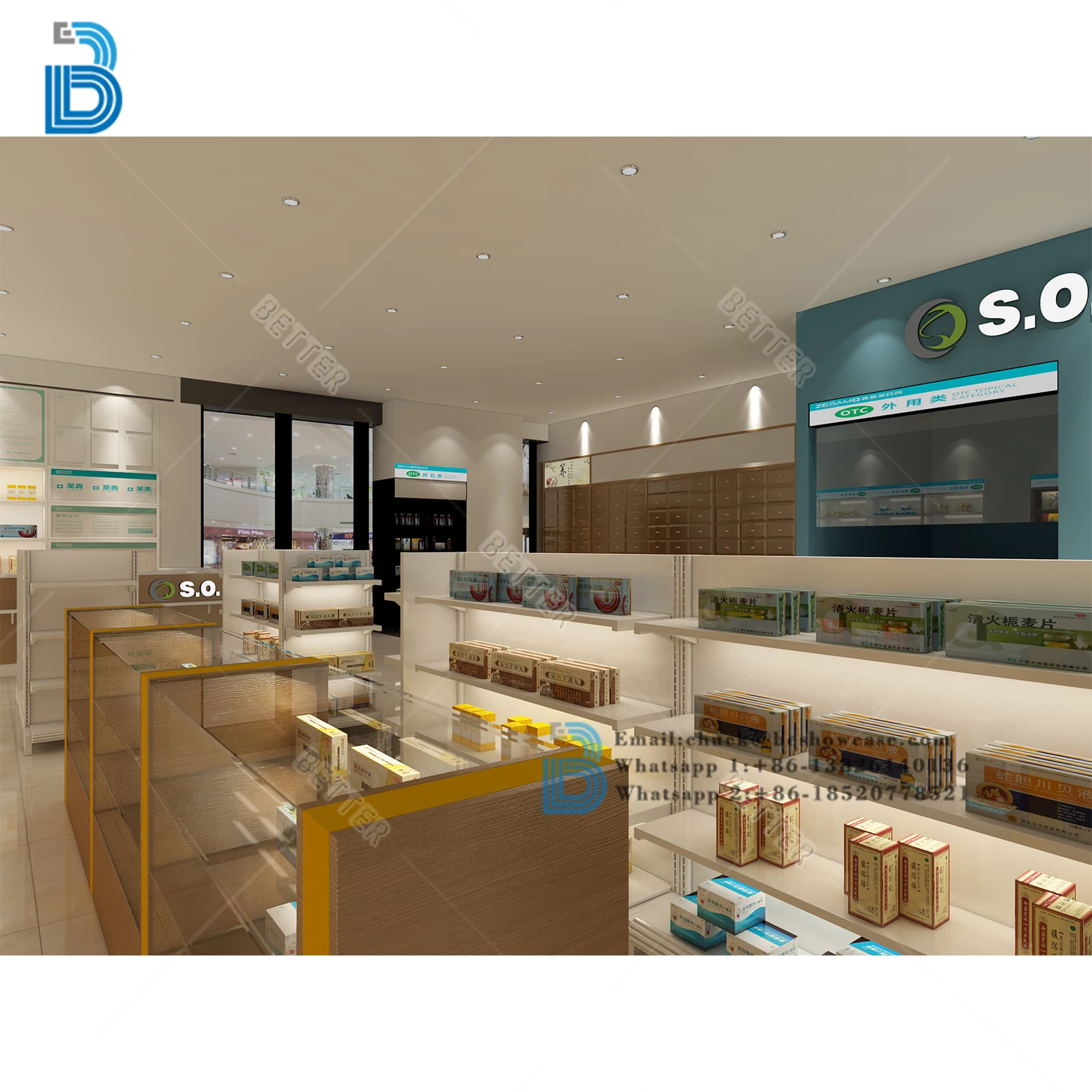 Pharmacy Interior Design Pharmacy Shelves Display Furniture Pharmacy Shop