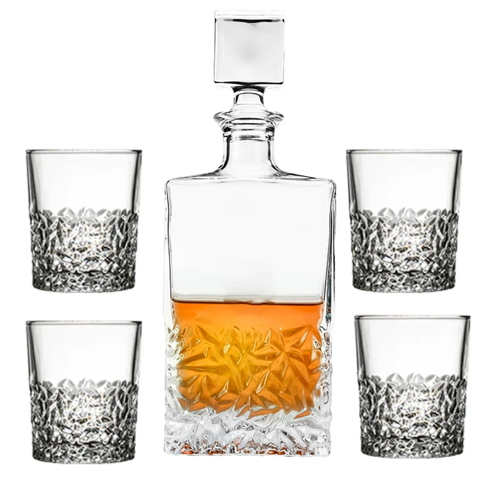 Wholesale Custom Logo Wine and Whiskey Decanter Whisky 750ml with Stopper