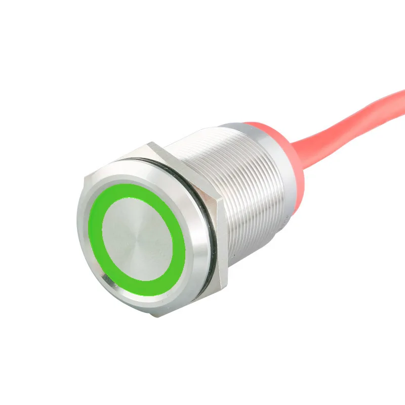 bi color red green led lights metal stainless pushbutton 22mm touch capacitive touch switch
