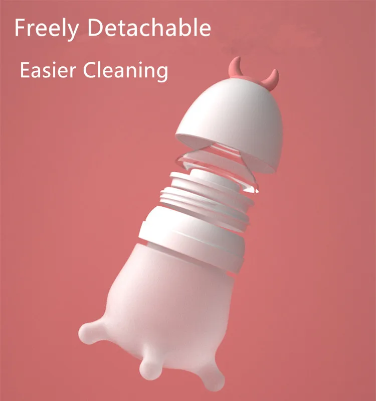 180ml Cute Cow Silicone Imitating Breast Milk Anti-choking Baby Feeding Supplies Anti-colic Gift New Baby Feeding Bottle