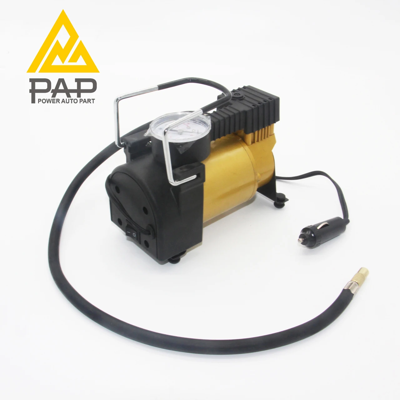 2022 12V Electric Portable Mini Air Compressor Pump for Car Tire Inflator with Pressure Gauge & 3 Universal Nozzle Adapters