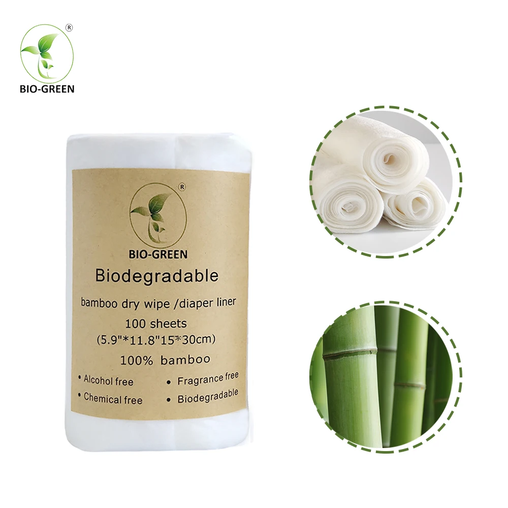 100% Biodegradable bamboo nappy liner pocket diaper liner