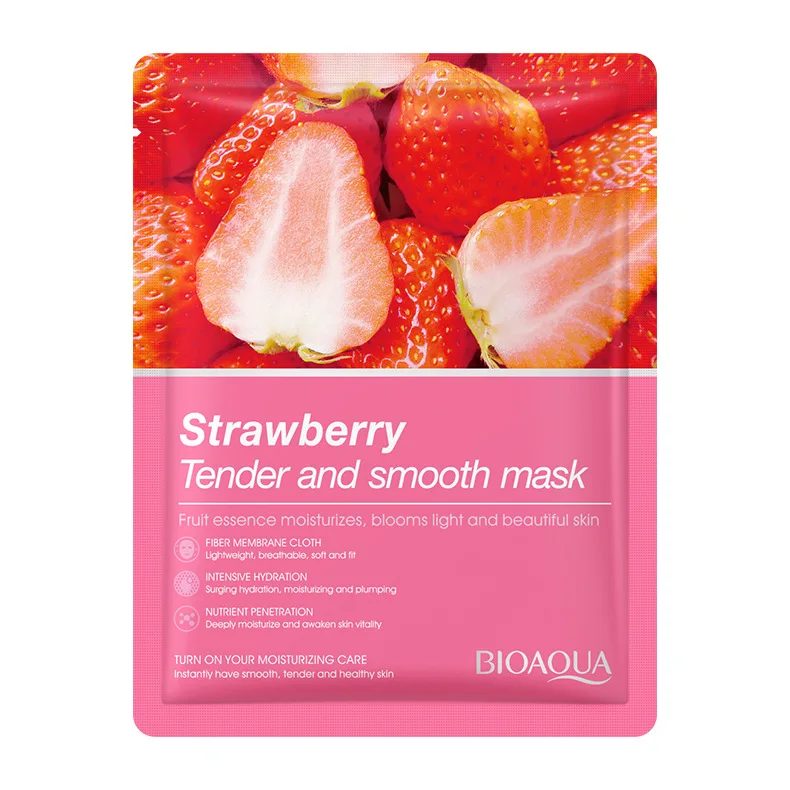 Bioaqua High Quality Lavender Blueberry Strawberry Orange Aloe Green Tea Rose Kiwi Deep Moisturizing Facial Masks China Made