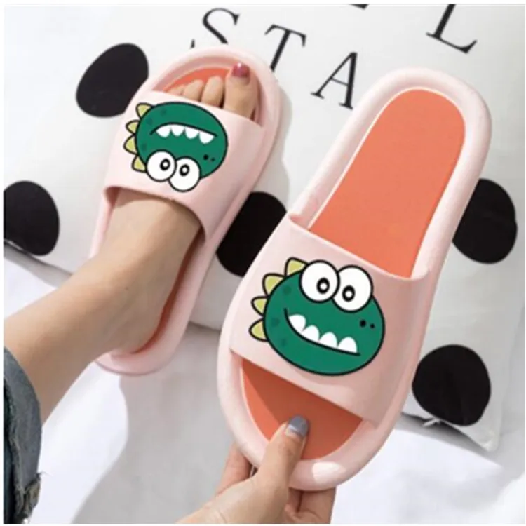 wholesale spring bedroom home outdoor one word drag flat heel  Fashion non-slip PVC thick sole summer slippers men and women