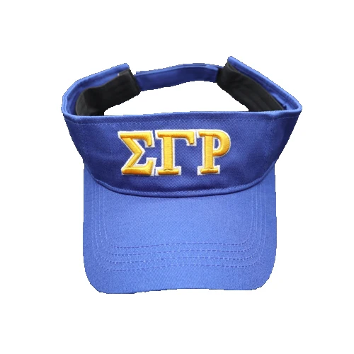 Delta Sigma Theta Embroidered Visor Cotton Outdoor Sport Beach Running Golf Visor Hat