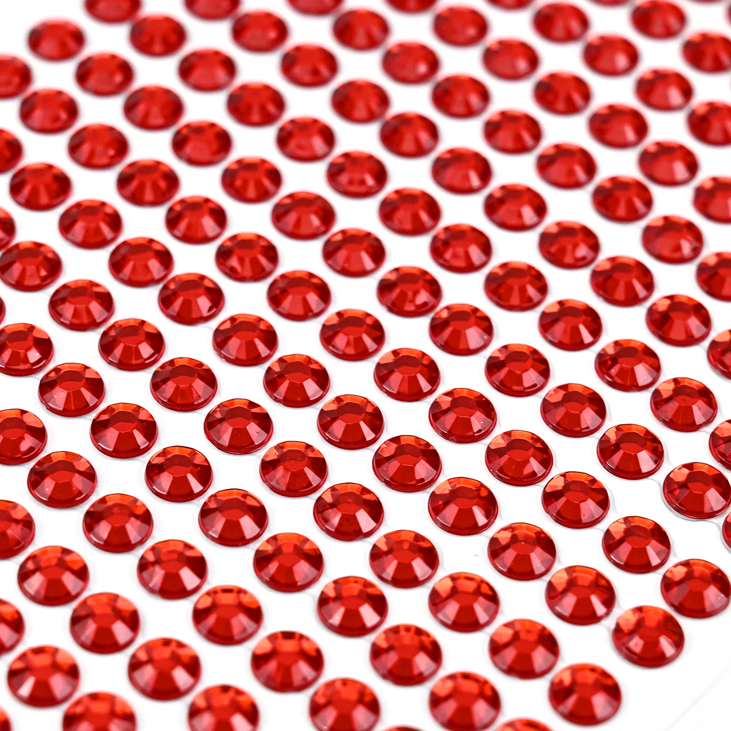 Mobile Phone Decoration  Rhinestone Sticker Sheet Adhesive Crystal Red  Face Painting Sticker For Craft and kids students