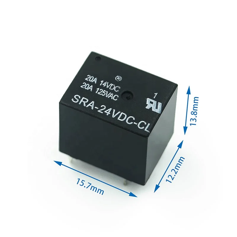 Power Relay SRA-05VDC-CL SRA-12VDC-CL SRA-24VDC-CL Relay 5V 12V 24V 20A 5Pin One Open One Close Car Automotive Relay