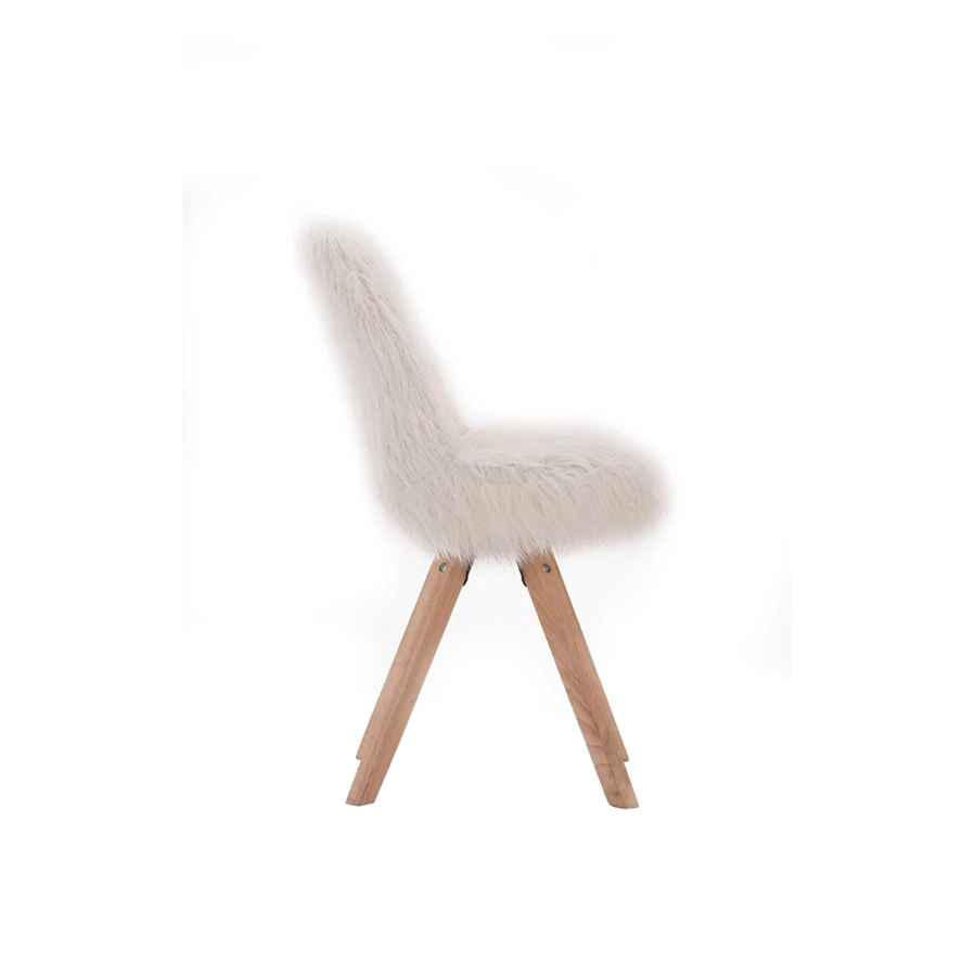 Promotional Top Quality Plastic With Mongolian Fur Furniture Office Modern Leisure Chair