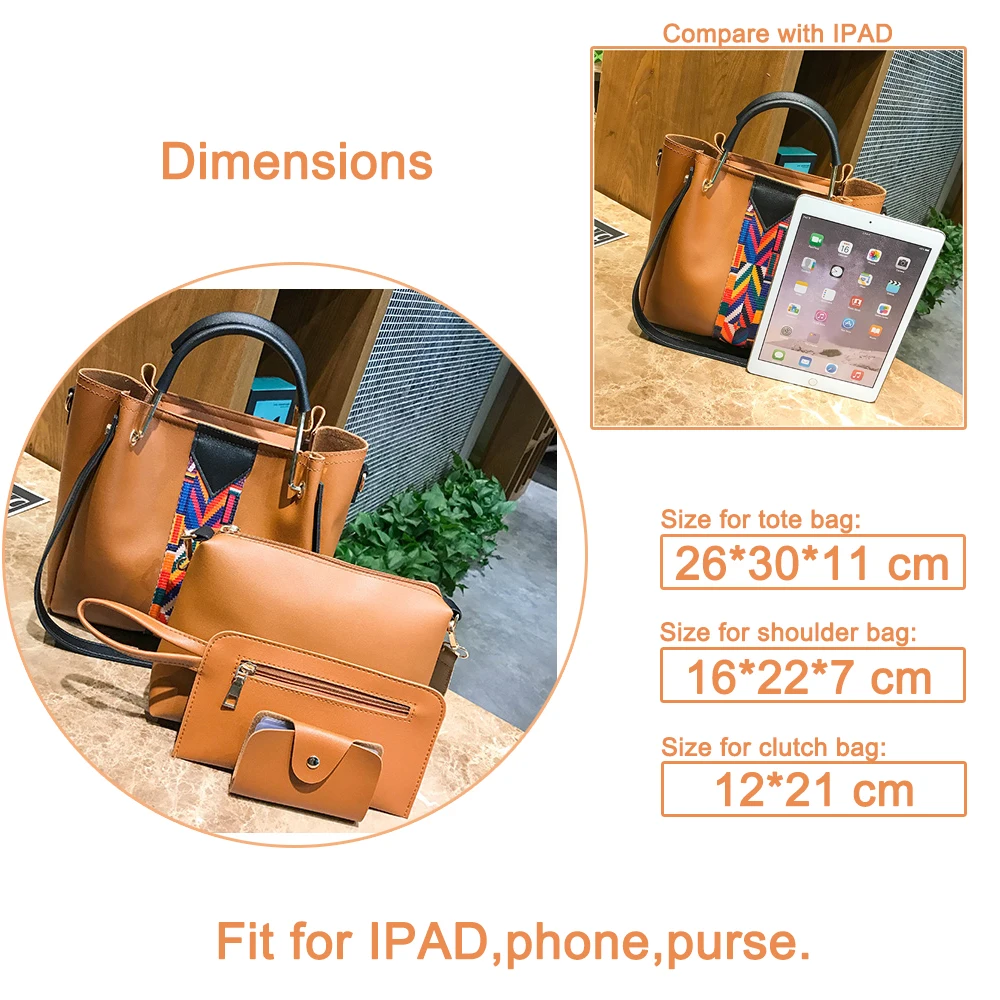 2024 New Fashion Handbags Set Large Capacity Shoulder Messenger Women Bags Luxury Design Women Purses and Handbags