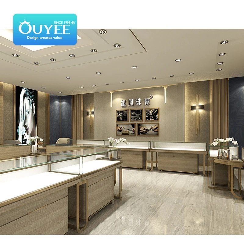 Professional Manufacturers Modern Showcase For Gold Jewelry Shop Furniture Design Jewellery Counter Display