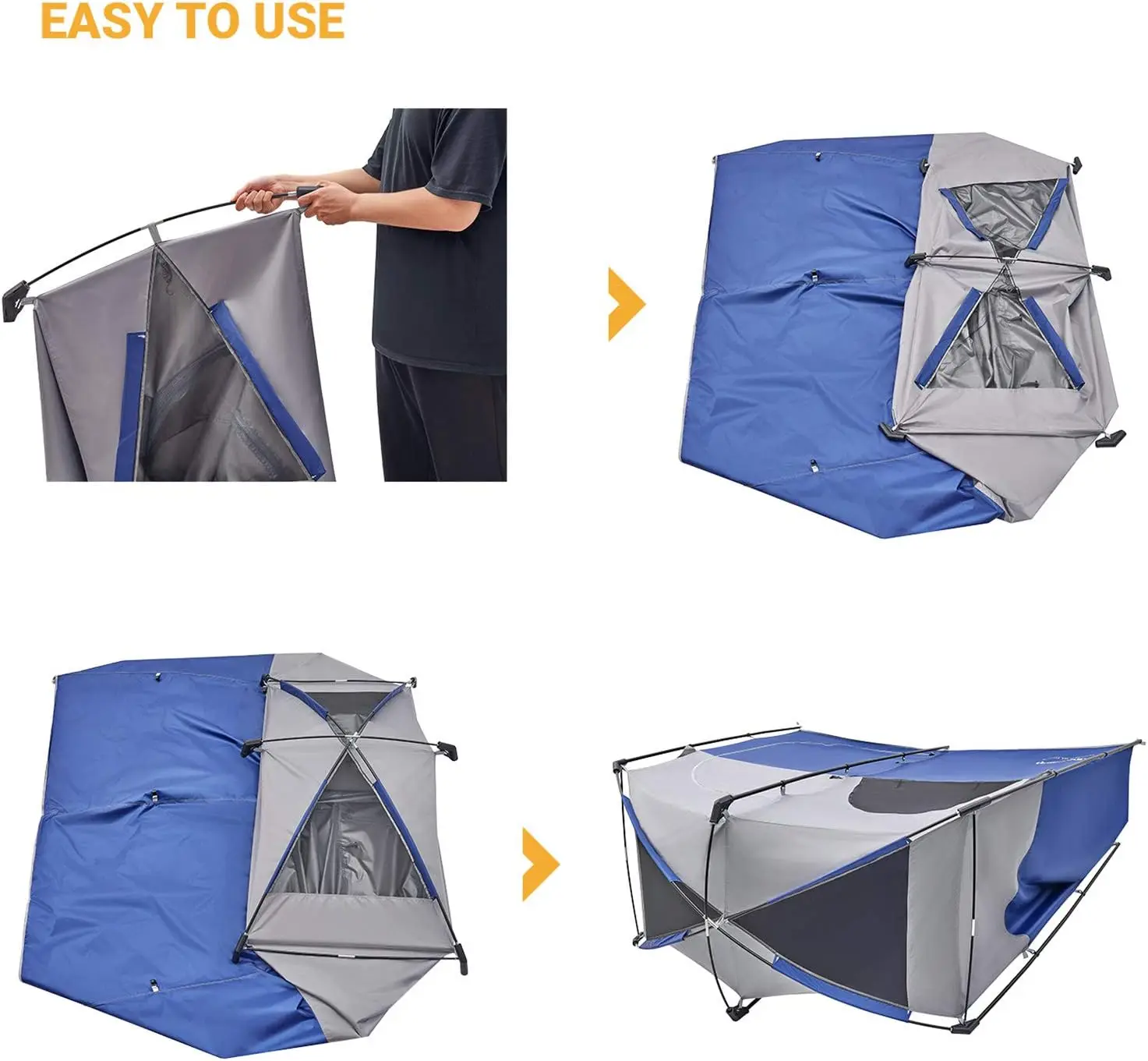 Outdoor Camping Waterproof Folding shower tent double dressing changing room privacy shelter tent 1-2 person shower tent