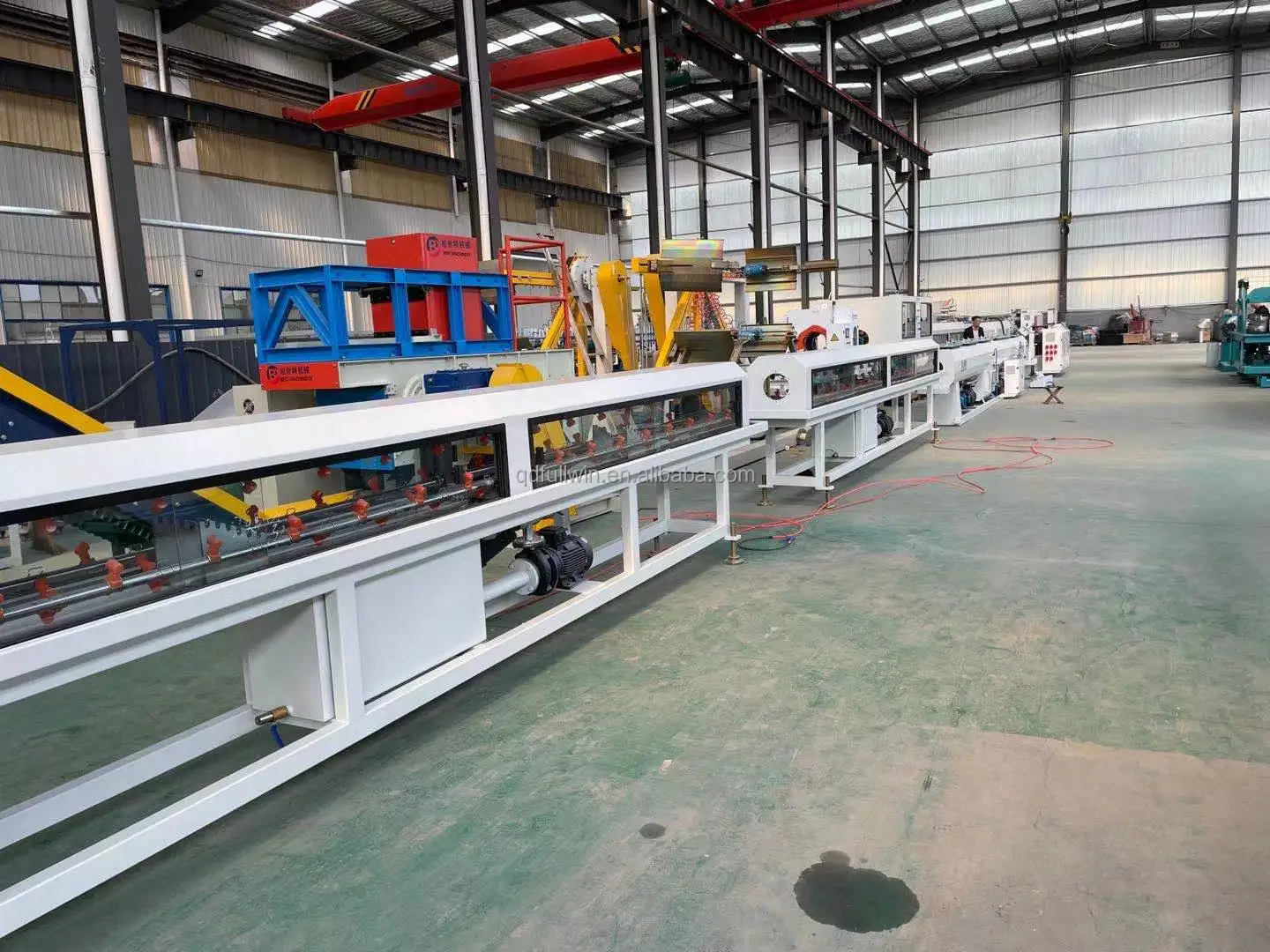 20mm-110mm plastic water pipe HDPE PE pipe making SJ65/33 single screw extrusion machine production line