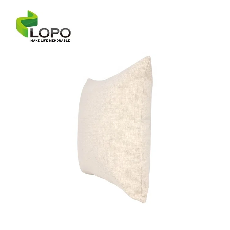 Pillow Case Wholesale Sublimation Textile Sublimation Linen Natural Knitted Sustainable Plain Dyed Home Decor Seat Cushion LOPO