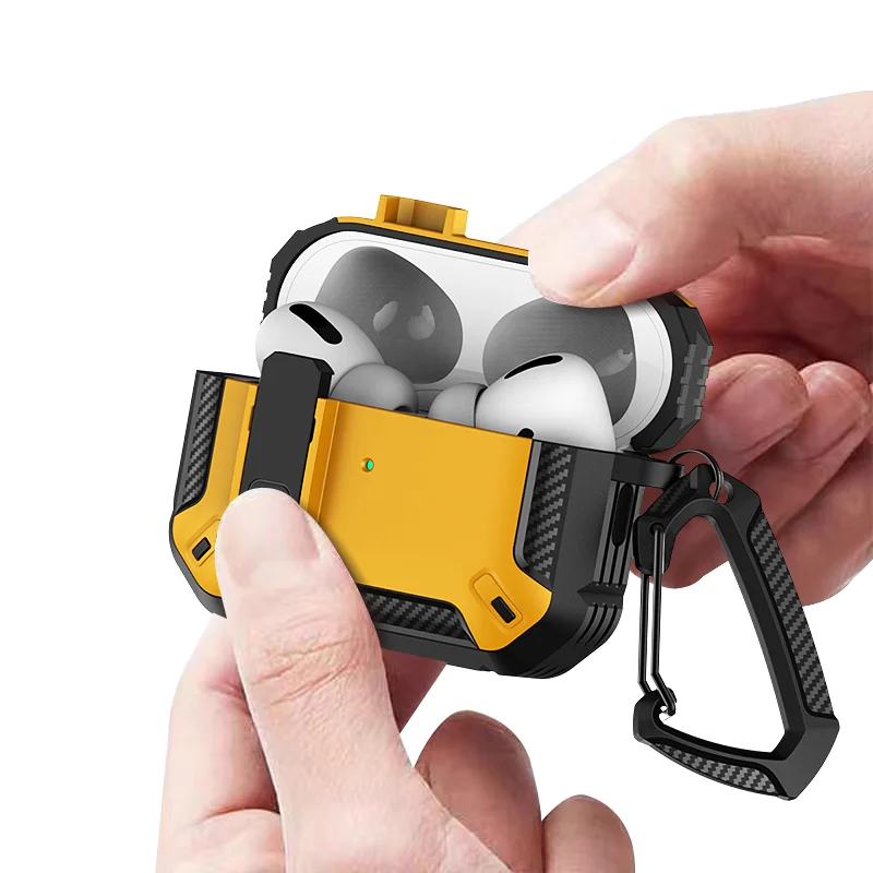 Tschick Armor Protective Cover For Airpods 3 Case 2021 TPU PC Earphone Cover For Apple Airpods Pro 1 2 3 Case Earbuds Key Hook