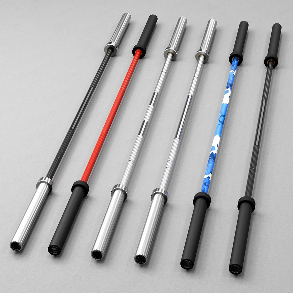 Factory Direct Sale 15kg 20Kg 1500lb 2000lb Gym Black Hard Chrome Man Power Bar Cerakote Camouflage Stainless Steel Barbell Bar