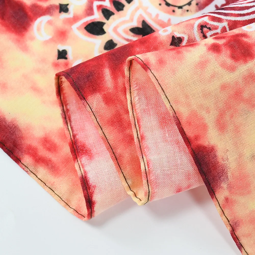 European and American cotton tie-dye cashew flower Paisley Magic turban Outdoor riding kerchief Hip Hop mask Hair tie