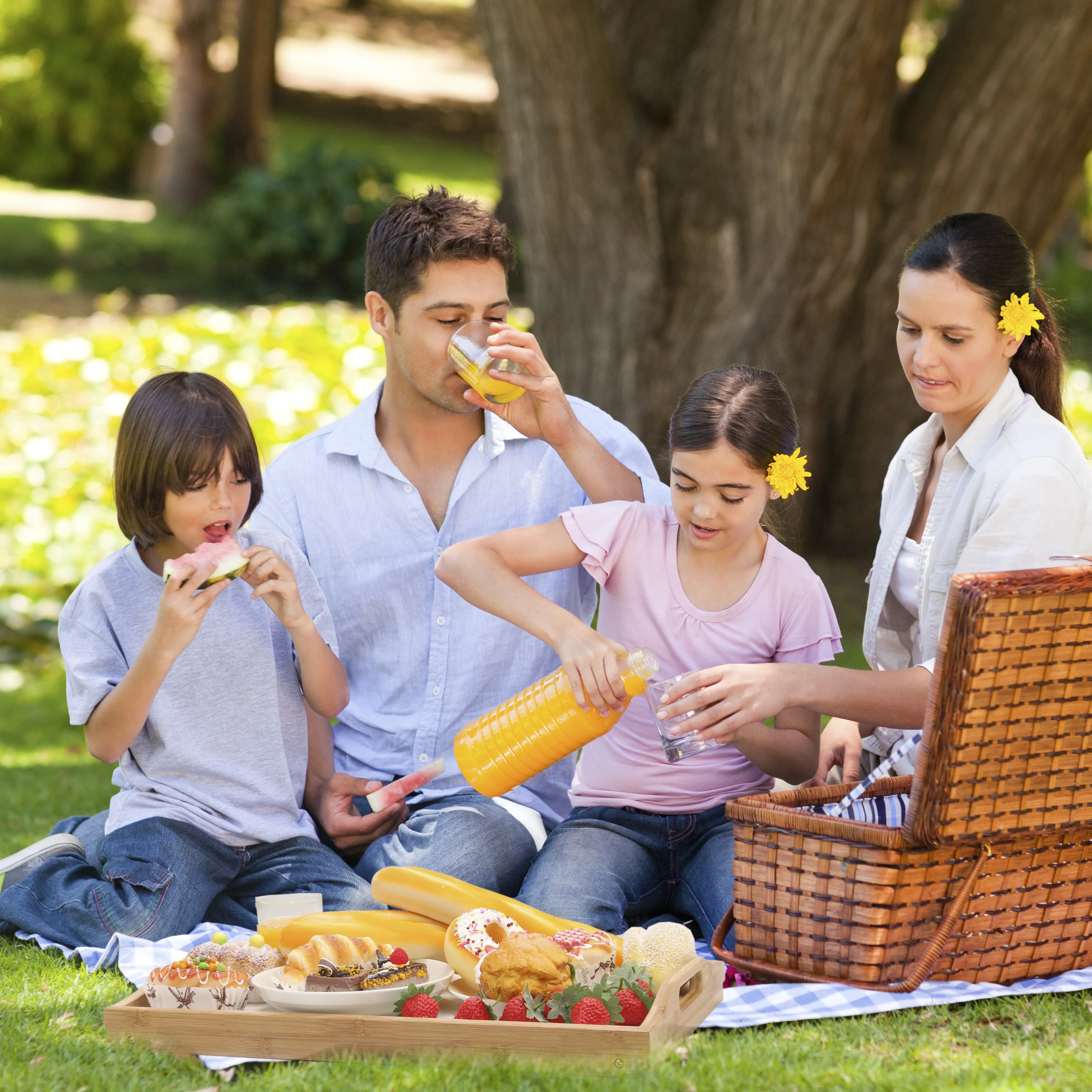 Outdoor Folding Picnic Bamboo Tray Bed Table Breakfast Food Serving Tray With Legs