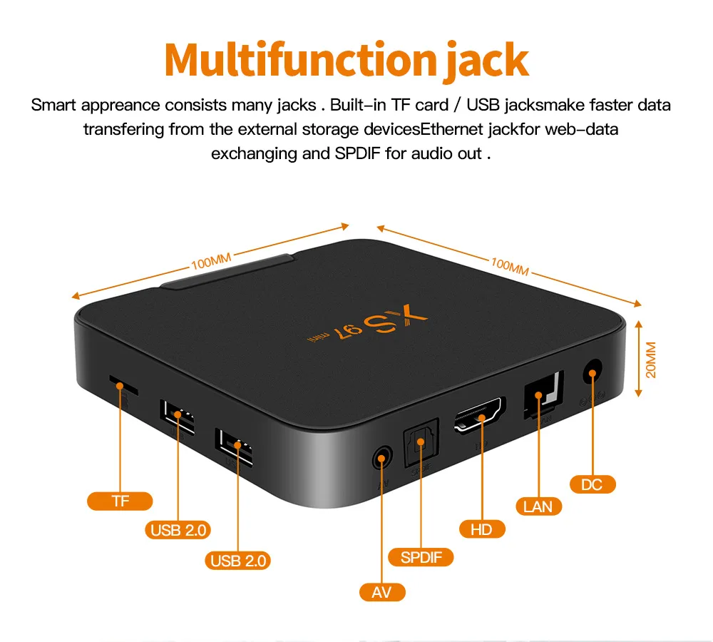 XS 97mini SET top Box ANDROID11 TV Box S905W2 Dual-band 5Gwifi Android box