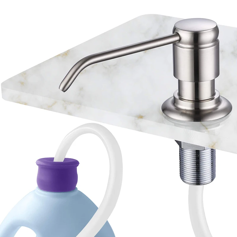 Kitchen Accessories Stainless Steel Pump Head Lotion Dispenser Stainless Steel Sink Soap Dispenser