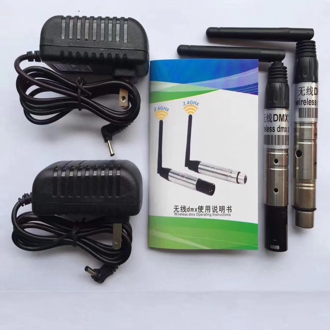 2023 new wireless dmx 512 transmitter receiver silver power 23dbm distance 500m for control dmx amplifier board dj controller