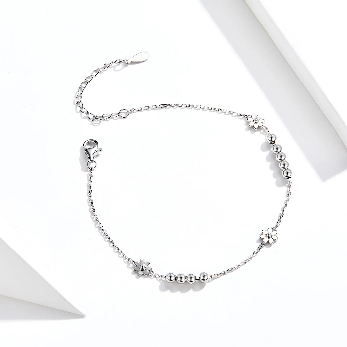 Fashion jewelry women pure silver S925 Daisy bracelet plant simple bracelet
