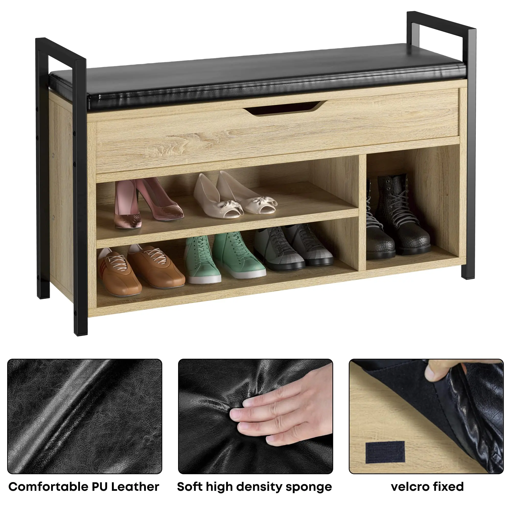 2 doors pb shoe rack layer fancy upper class wooden shoe cabinet closed gloss hallway mirror wooden furniture