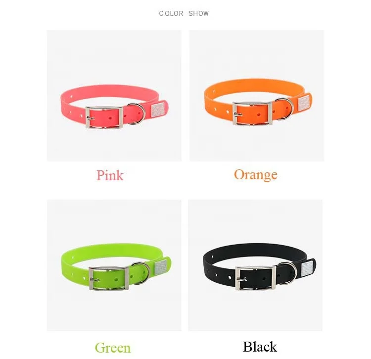 Nibao Eco-Friendly PVC Coated Dog Collar Durable Pet Collar , Waterproof Pet Vinyl PVC Dog Collar