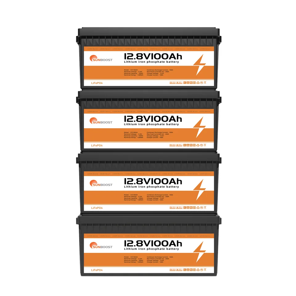 Sunboost 12 8 В 100Ah Lifepo4 аккумулятор 24V 200Ah 150Ah 300Ah литий-ионный для глубокого цикла с Bms