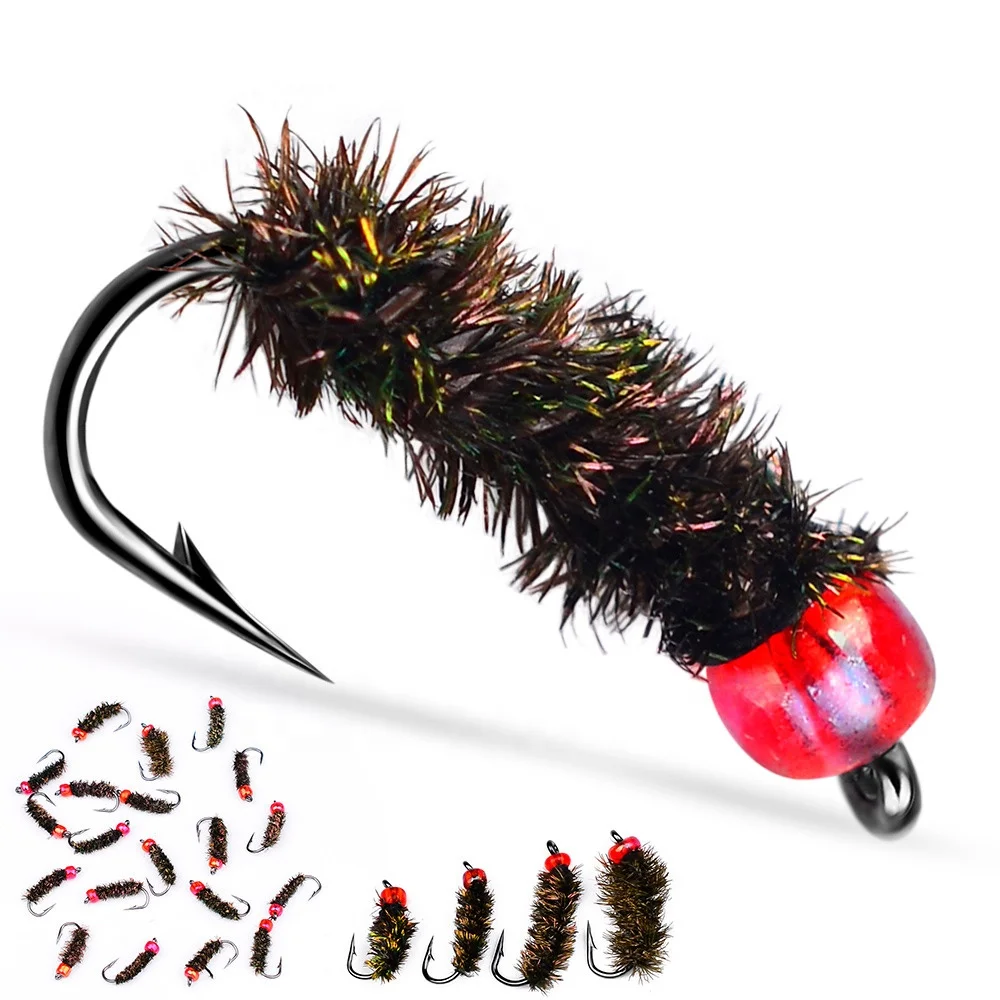 20pcs/bag High Quality Fly Fishing Hooks Insect Bait Trout Bass Fishing Tackle Fly Fishing Lures