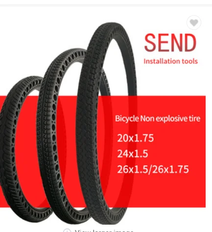 20-28Inch airless tire Solid tire for bicycle wheel oem odm factory rohs cpsia svhc