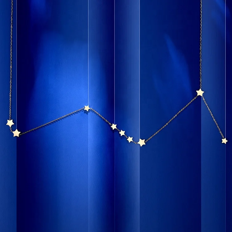 Fashion Star Choker Necklace For Women Best Friend Gift Gold Color Chain Necklaces Fashion Boho Holiday Jewelry P193004